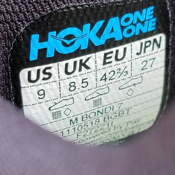 Hoka One One Bondi 7 - Men's running shoes - Size 9 - Picture 11 of 11